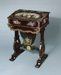 Sewing table and desk, c.1865